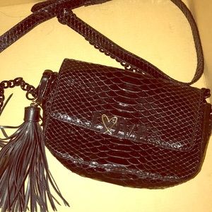 Love VS  Black Snakeskin Crossbody